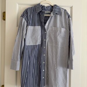 Striped Blue and White Dress